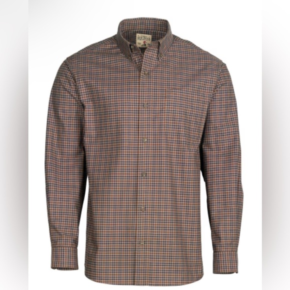 Red Head Mens Size Med Plaid Long Sleeve Button Up Wrinkle Free NWOT - Picture 1 of 4